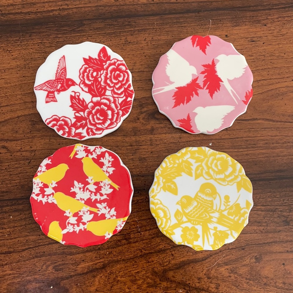 ⭐️. 3/$35. Bird Coasters - set of 4